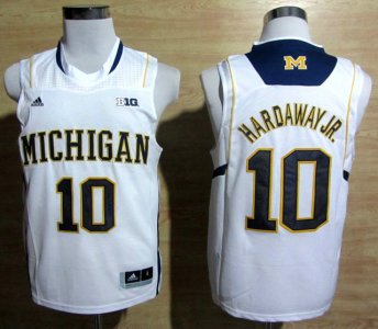 Maillot De Basket NCAA Michigan Wolverines Tim Hardaway Jr. 10 Basketball Authentique Blanc